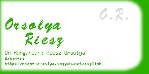 orsolya riesz business card